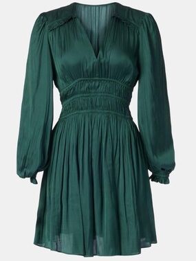 maje green metallic dress Green Rexy Metallic Mini Dress